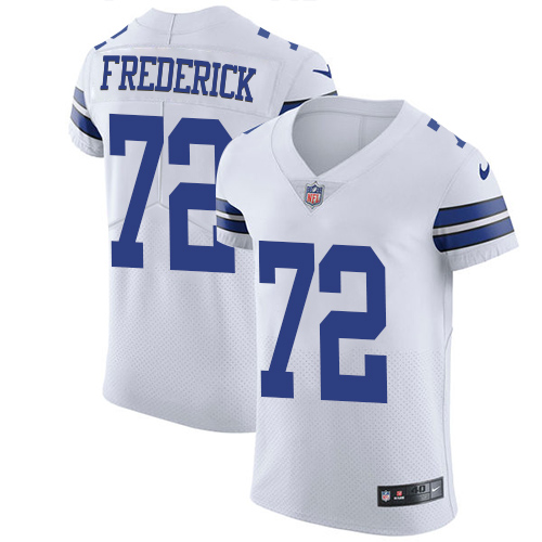 Nike Cowboys #72 Travis Frederick White Men's Stitched NFL Vapor Untouchable Elite Jersey - Click Image to Close